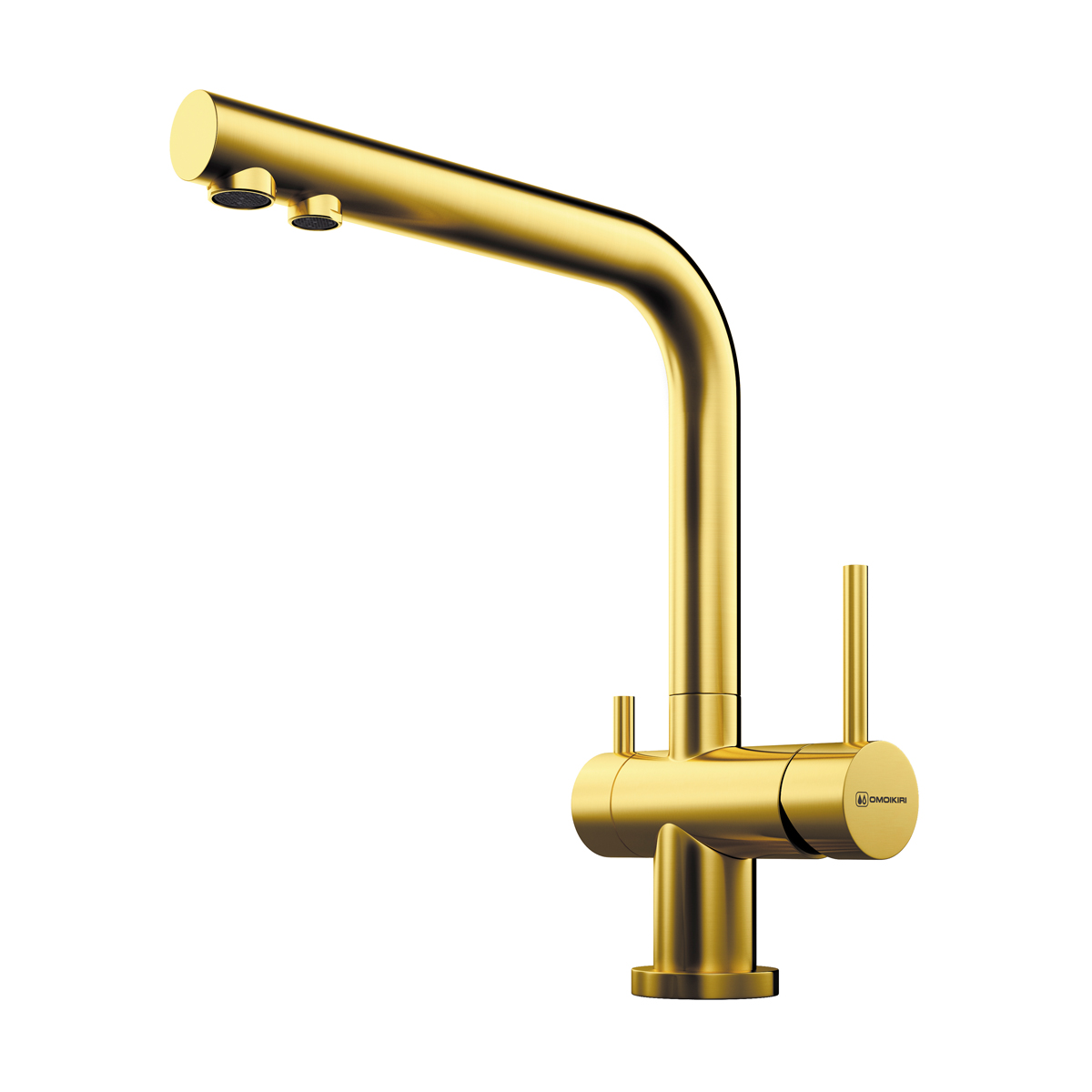картинка 4994178 смеситель для кухни Omoikiri Nagano-LG латунь/светлое золото от PlazaTech