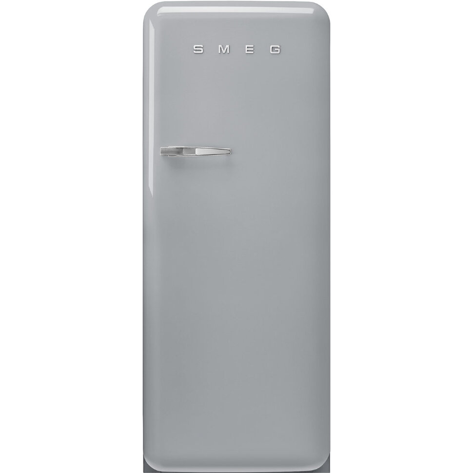 картинка SMEG FAB28RSV5 Отдельностоящий однодверный холодильник, стиль 50-х годов, 60 см, серебристый, петли справа от PlazaTech