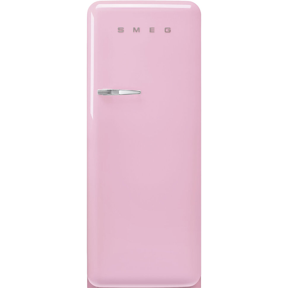картинка SMEG FAB28RPK5 Отдельностоящий однодверный холодильник, стиль 50-х годов, 60 см, розовый, петли справа от PlazaTech