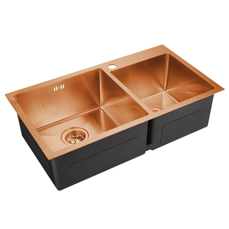 картинка EMB-210 PVD Nano Coppery мойка универсального монтажа от PlazaTech