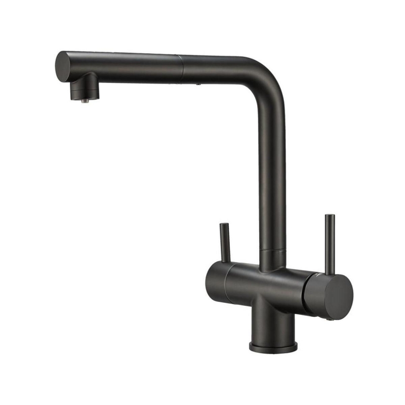 картинка ЕСВ 7017 Black, кух.смеситель из нержавеющей стали от PlazaTech