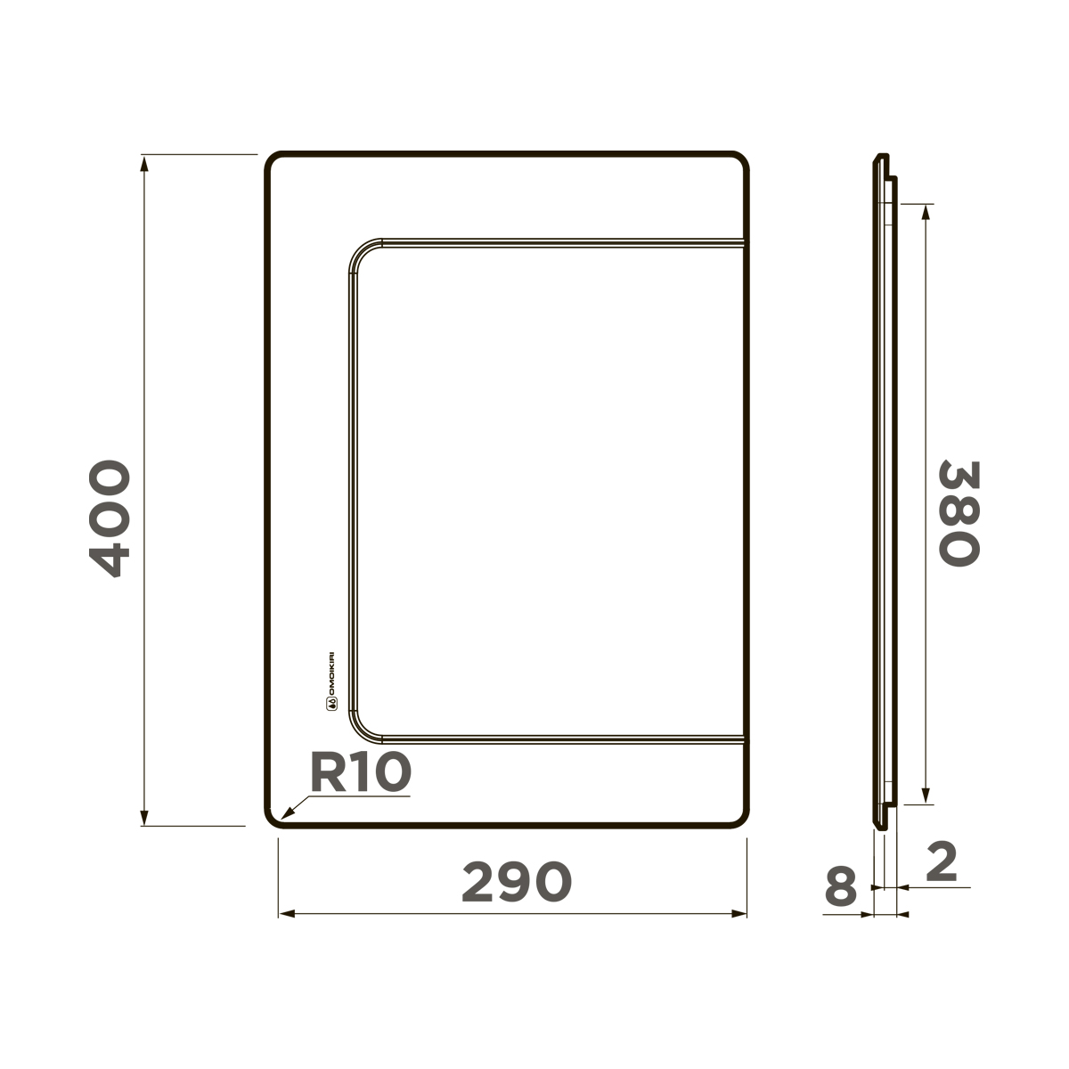 картинка 4999103 Разделочная доска Omoikiri CB-BASIC-380-WD от PlazaTech