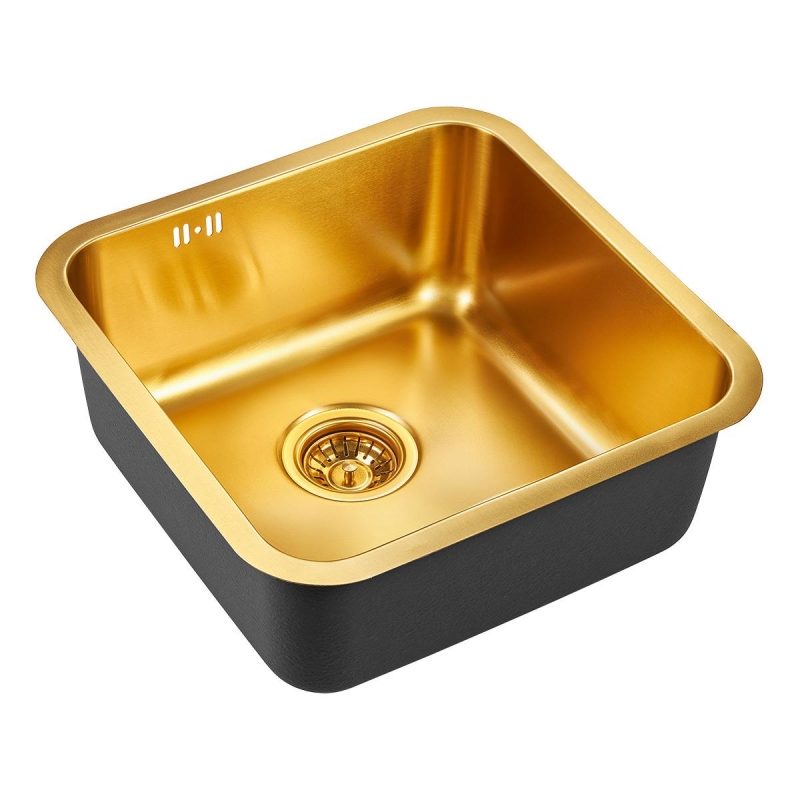 картинка EMB-127A PVD Nano Golden мойка универсального монтажа от PlazaTech