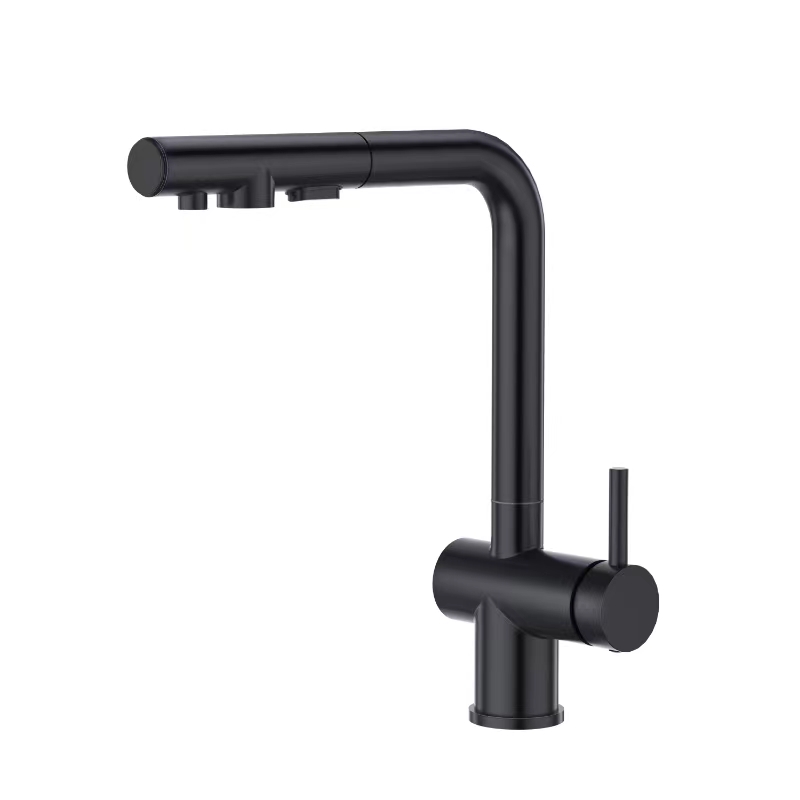 картинка ЕСВ 7020 Black, кух.смеситель из нержавеющей стали от PlazaTech