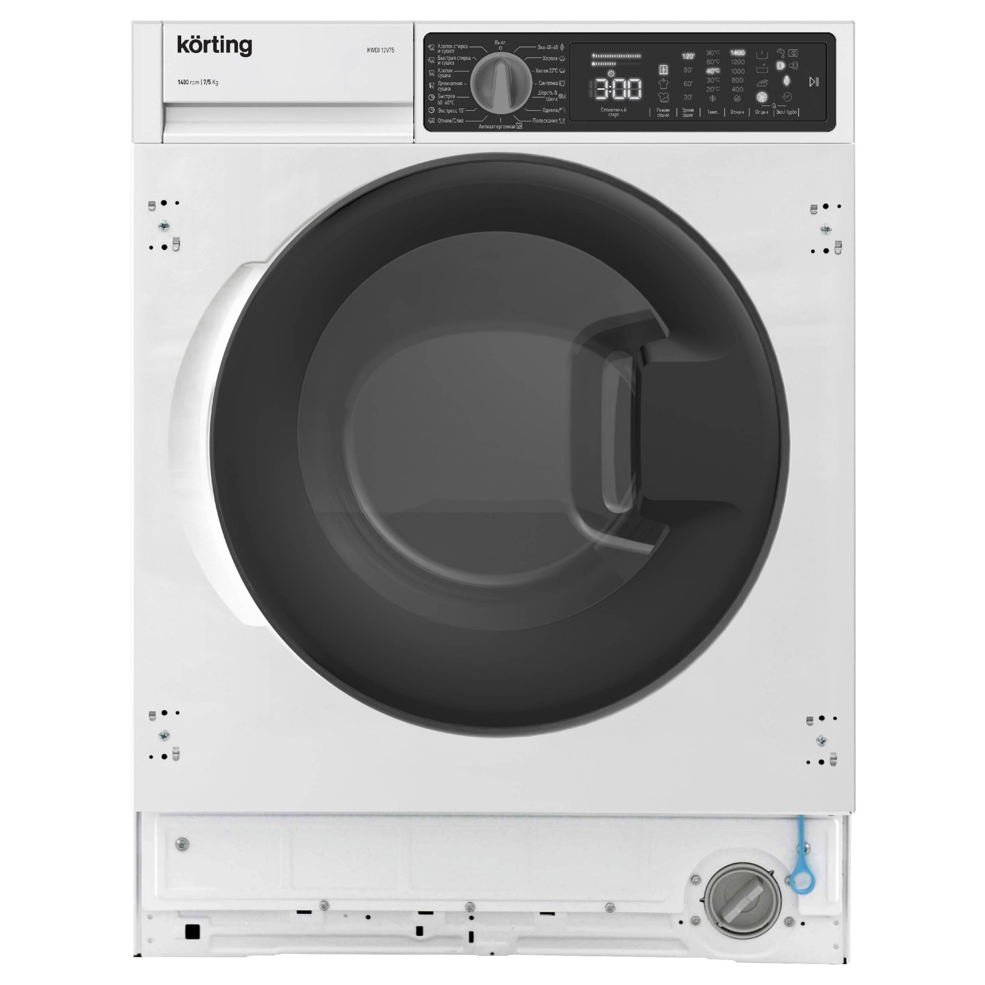 картинка Стиральная машина встраиваемая Korting KWDI 12V75 от PlazaTech