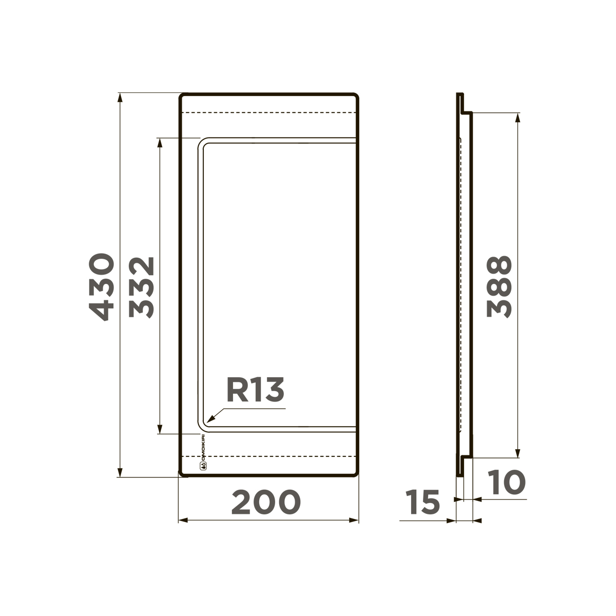 картинка 4999053 Разделочная доска Omoikiri CB-05-WOOD-M от PlazaTech
