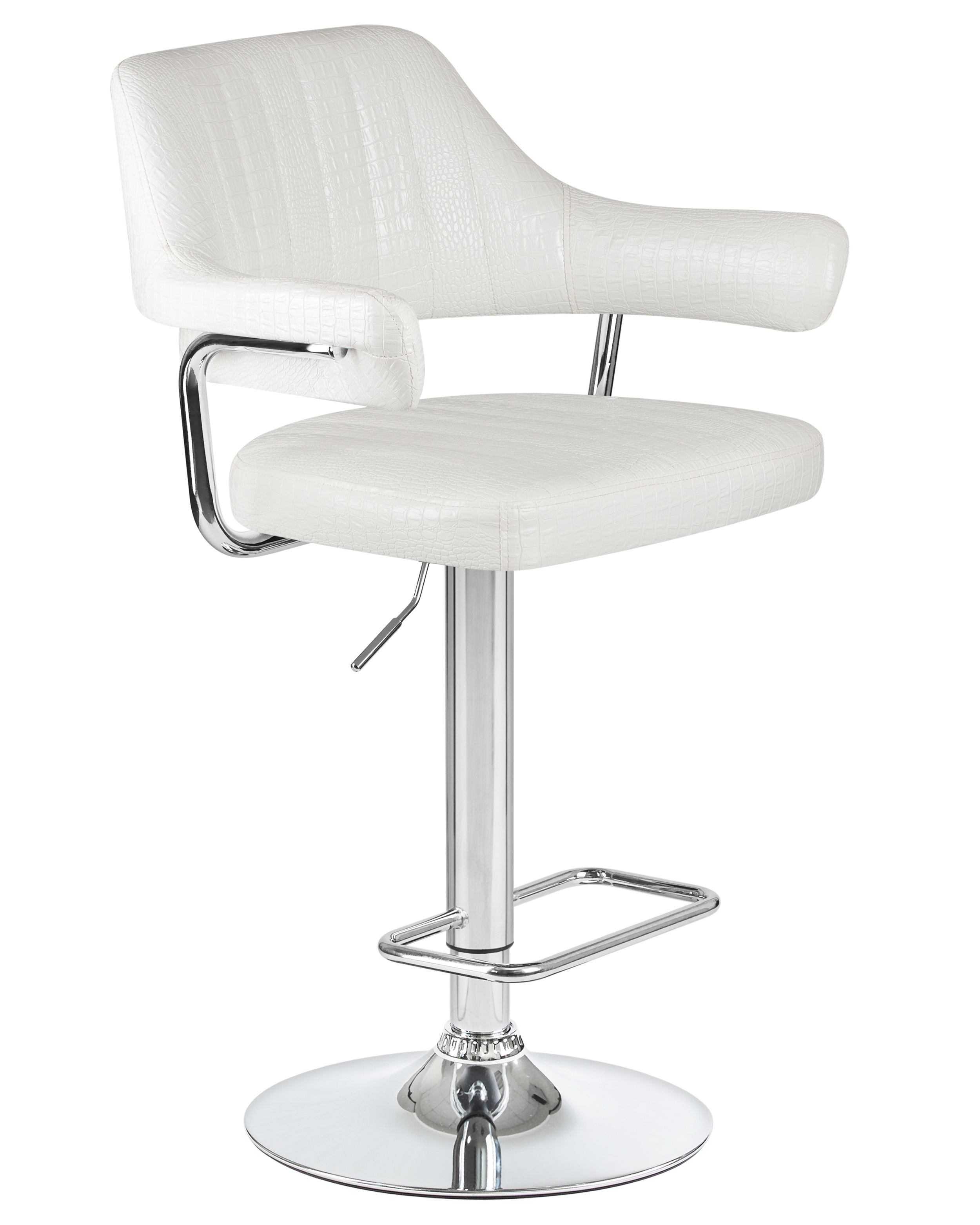 картинка Стул барный DOBRIN CHARLY (белый крокодил) от PlazaTech