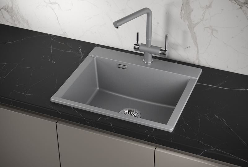 картинка ES-5804, АЛЮМИНИУМ, кухонная мойка, кварц, ESTETICA от PlazaTech