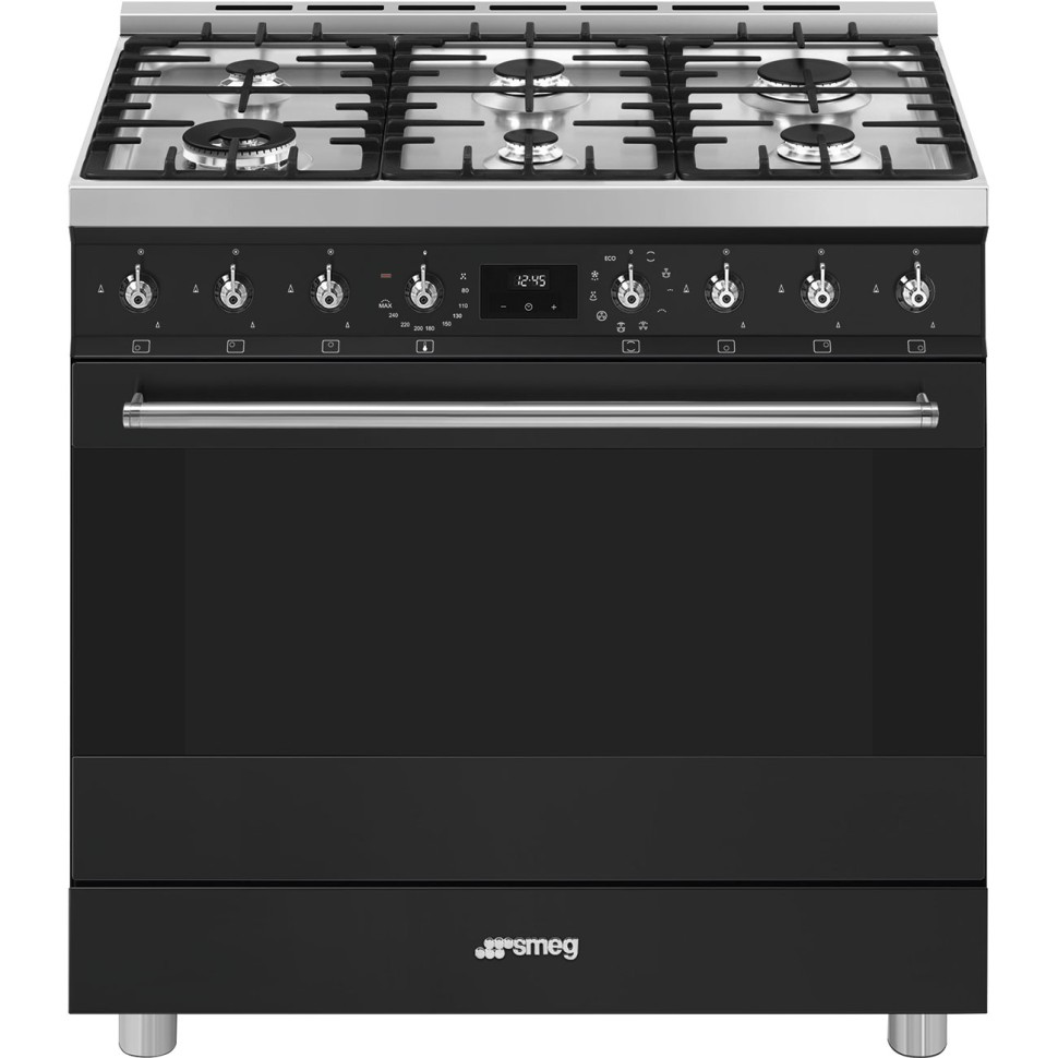 картинка SMEG C9GMMB2 Отдельностоящий варочный центр, 90х60 см, цвет чёрный матовый от PlazaTech
